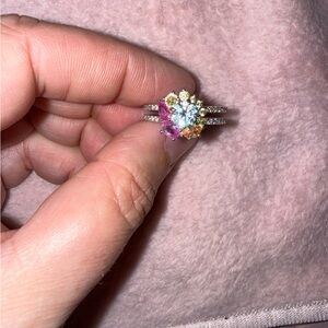 Elegant Multi-Color Gemstone Ring
